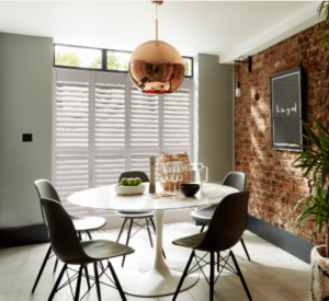 modern shutters in a sitting room in Swindon.